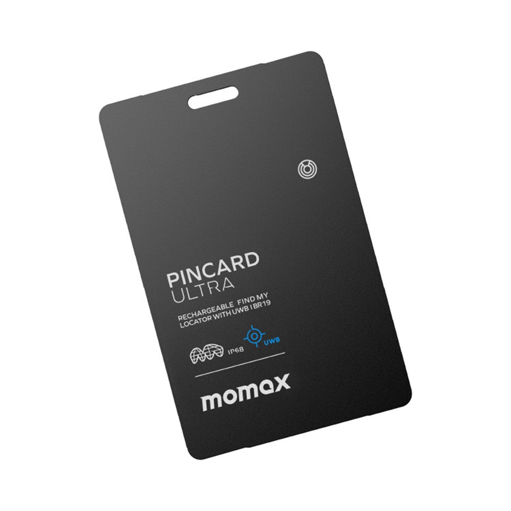 MOMAX BR19 PINCARD ULTRA Card UWB Tracker Wireless Charging Anti-Stalking Tracking Device Anti-Lost Tracker for iOS