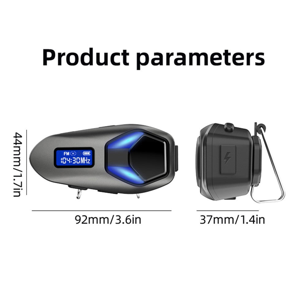 K13-2X Motorcycle Bluetooth-compatible Helmet Intercom Headset IP65 Waterproof 40H Battery Wireless Headphones for Riding
