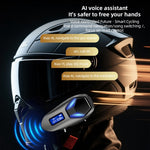 K13-2X Motorcycle Bluetooth-compatible Helmet Intercom Headset IP65 Waterproof 40H Battery Wireless Headphones for Riding