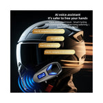 K13-2X Bluetooth-kompatible motorcykelhjelmhovedtelefoner IP65 Vandtæt Trådløst Headset til Ridesport