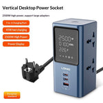 LDNIO SC2 7-i-1 stationär grenuttag 4 AC-uttag 3 USB-portar 45W GaN USB snabbladdningstornuttag för kontor/hem