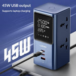 LDNIO SC2 7-i-1 stationär grenuttag 4 AC-uttag 3 USB-portar 45W GaN USB snabbladdningstornuttag för kontor/hem