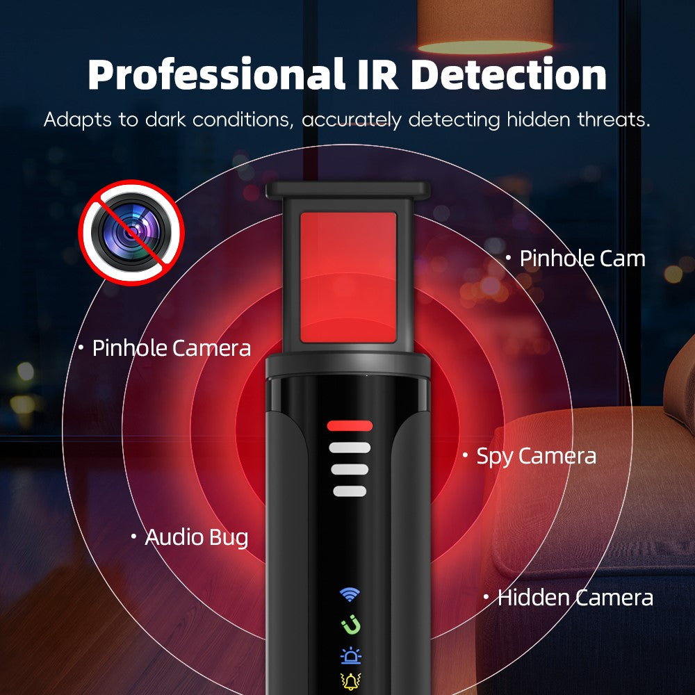 T016 Hidden Camera Bug Detector GPS Signal Anti-Spy Device Magnetic Field Detection for Hotel Car Public Restroom