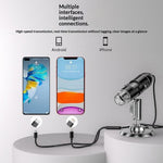 321 Handheld Digital Microscope 2MP 1600X Magnification LED Light USB-C iP (5-14) Cable Mini Camera Magnification Tool for iPhone Android