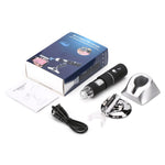 303 WiFi Digital Microscope 1000X Magnification 2MP HD 1080P CMOS Sensor 8 LED Lights Wireless Magnifier