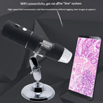 303 WiFi Digital Microscope 1000X Magnification 2MP HD 1080P CMOS Sensor 8 LED Lights Wireless Magnifier