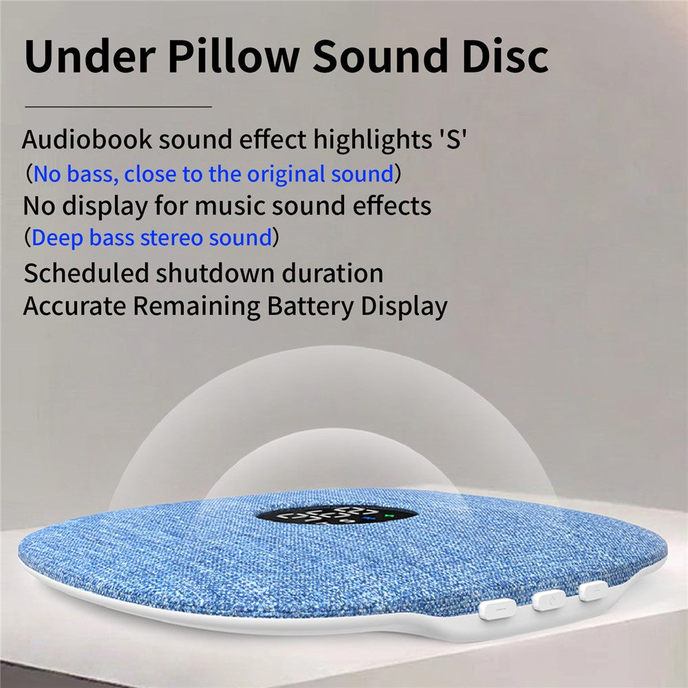 QY15 Sleep Speaker Under Pillow Sound Disc Bluetooth-compatible Bone Conduction Speaker
