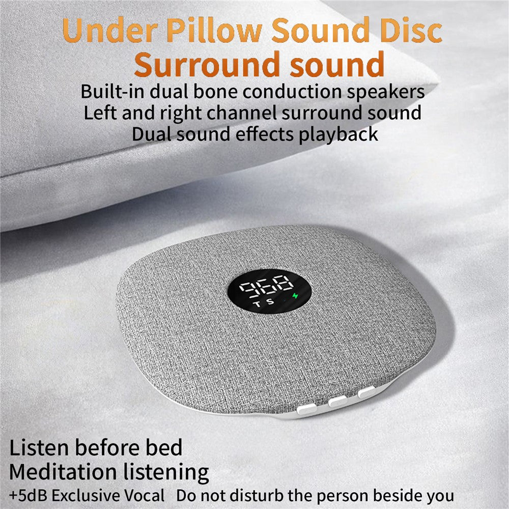 QY15 Sleep Speaker Under Pillow Sound Disc Bluetooth-compatible Bone Conduction Speaker