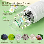 S388 Kids Digital Microscope 2MP 2.8 inch 1600X Magnification Microscope for Science Education (without Memory Card)