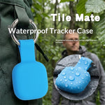 For Tile Mate (2024) Silicone Case Bluetooth-compatible Tracker Waterproof Protective Cover with Keychain