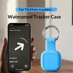 For Tile Mate (2024) Silicone Case Bluetooth-compatible Tracker Waterproof Protective Cover with Keychain