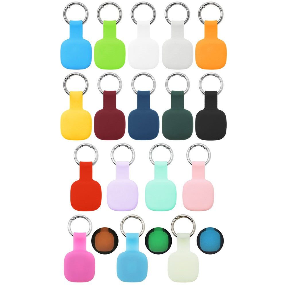 For Tile Mate (2024) Silicone Case Bluetooth-compatible Tracker Waterproof Protective Cover with Keychain