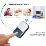 U500 IP44 Waterproof 45 Ringtones 4 Volume Levels 150-200m Range Wireless Doorbell Kit, 1 Transmitter + 2 Receivers