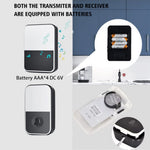 U500 IP44 Waterproof 45 Ringtones 4 Volume Levels 150-200m Range Wireless Doorbell Kit, 1 Transmitter + 2 Receivers