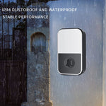 U500 IP44 Waterproof 45 Ringtones 4 Volume Levels 150-200m Range Wireless Doorbell Kit, 1 Transmitter + 2 Receivers