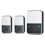 U500 IP44 Waterproof 45 Ringtones 4 Volume Levels 150-200m Range Wireless Doorbell Kit, 2 Transmitters + 1 Receiver