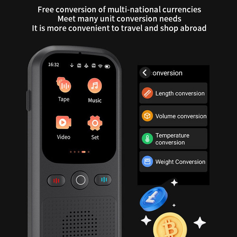 F5 AI Voice Translator Touch Screen 142-Language Online Translator with Offline Translation for Travel Business Learning, 1+8GB