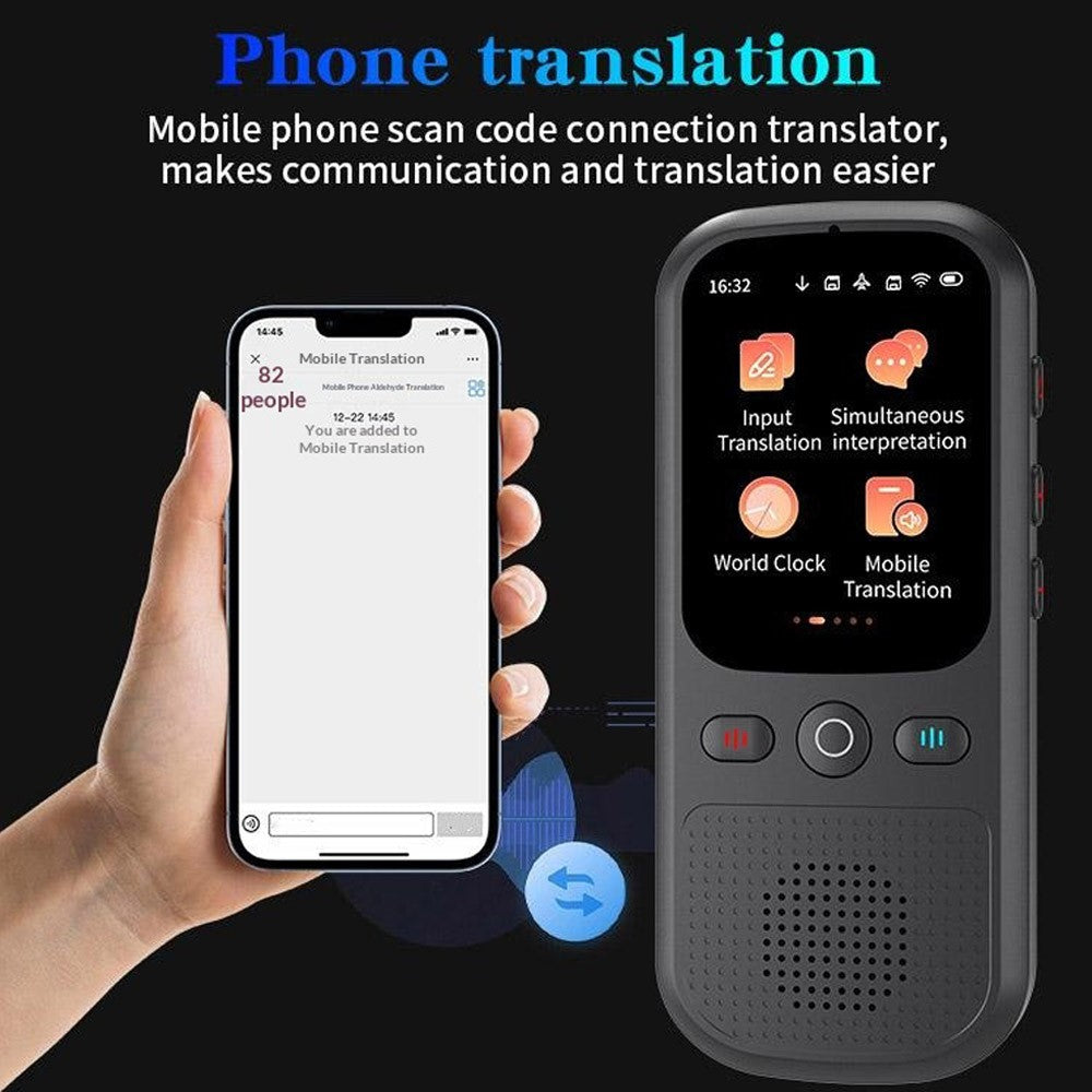 F5 AI Voice Translator Touch Screen 142-Language Online Translator with Offline Translation for Travel Business Learning, 1+8GB