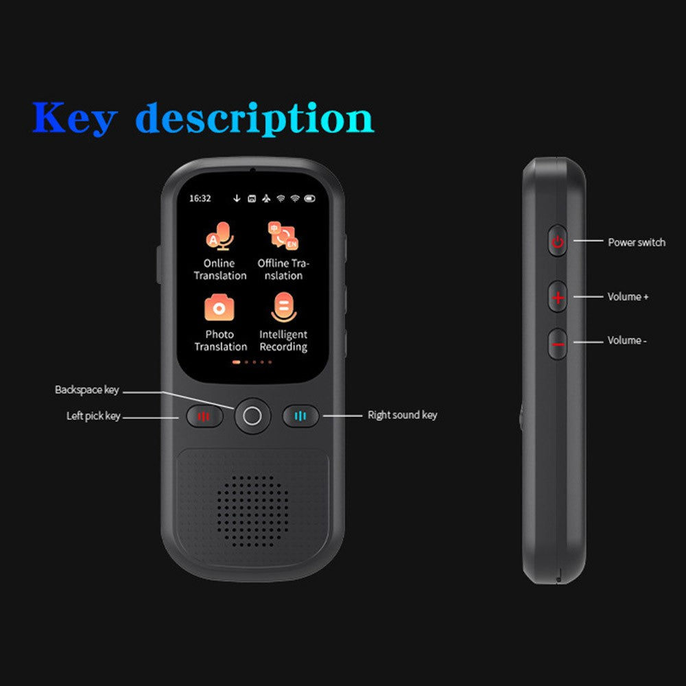 F5 AI Voice Translator Touch Screen 142-Language Online Translator with Offline Translation for Travel Business Learning, 1+8GB