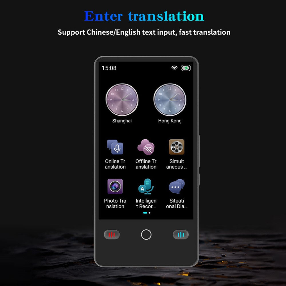 F2 4.0 Inch AI Portable Language Translator 142 Languages Online Offline Bluetooth-compatible Recording Translation Device for Travel