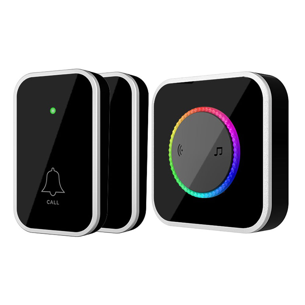 M488 433.92MHz Wireless Doorbell 150-200m Range 45 Ringtones Cordless Doorbell Kit, 1 Bell + 2 Transmitters