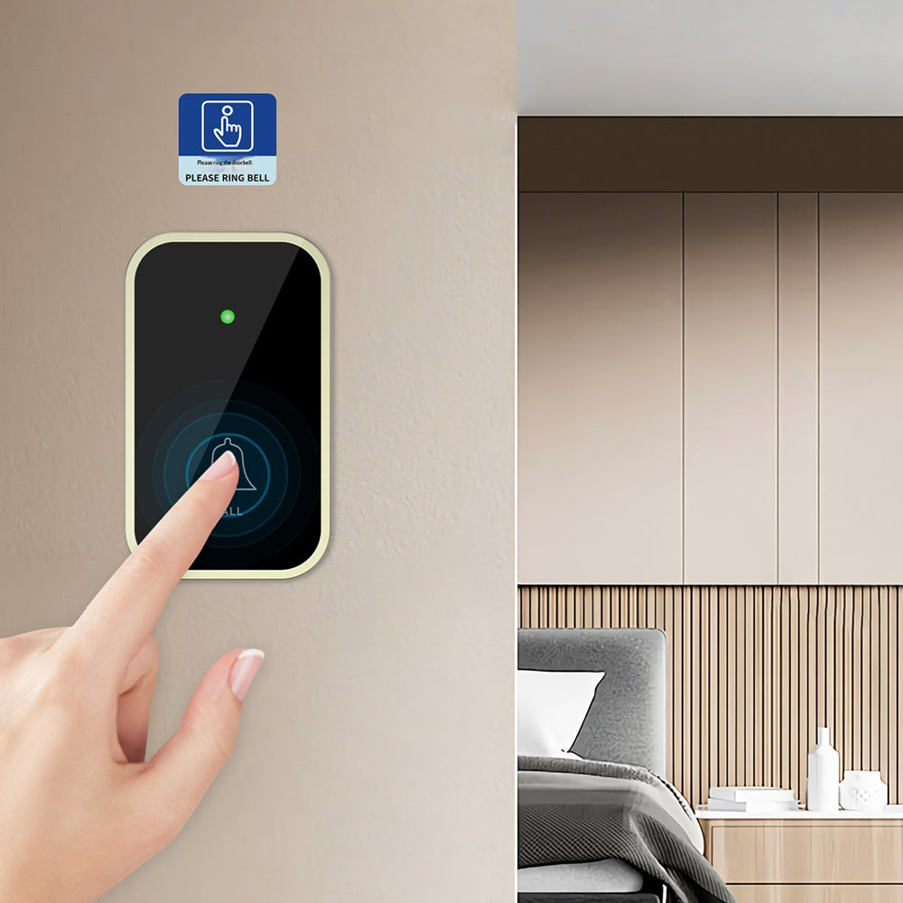 M488 433.92MHz Wireless Doorbell 150-200m Range 45 Ringtones Cordless Doorbell Kit, 1 Bell + 1 Transmitter