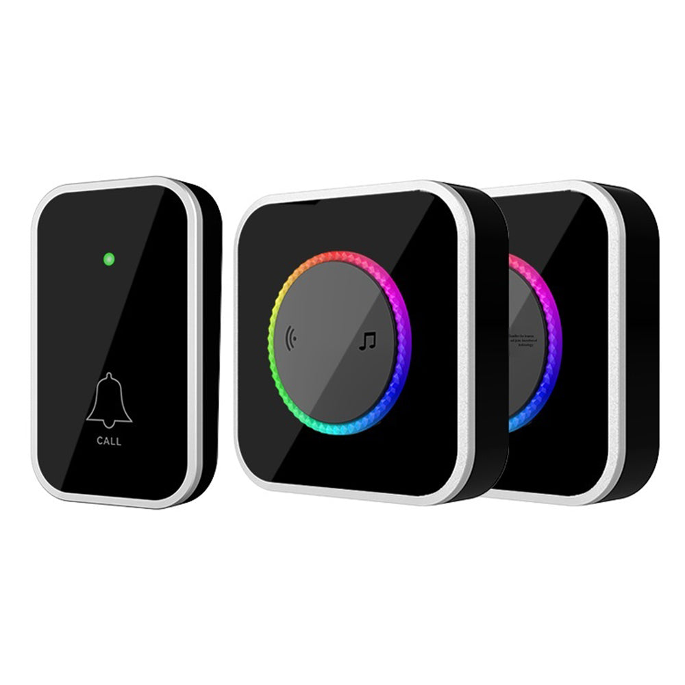M488 433.92MHz Wireless Doorbell 150-200m Range 45 Ringtones Cordless Doorbell Kit, 2 Bells + 1 Transmitter