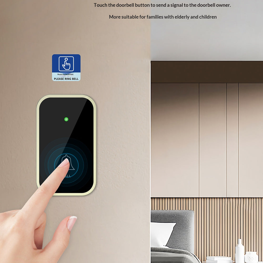 M488 433.92MHz Wireless Doorbell 150-200m Range 45 Ringtones Cordless Doorbell Kit, 2 Bells + 1 Transmitter