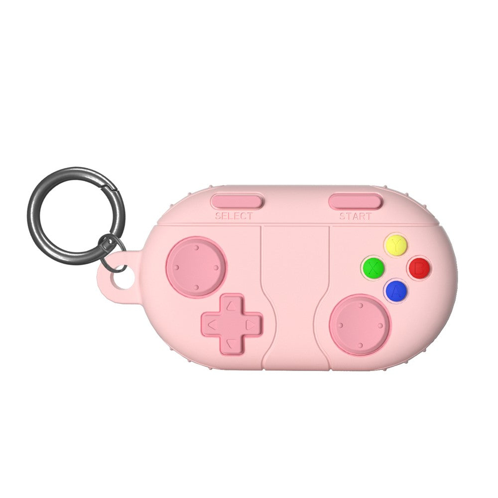 For Samsung Galaxy SmartTag2 Liquid Silicone Case Game Controller Design Protective Cover with Ring Buckle