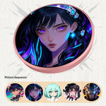 BW01 Electronic Badge 1.85 Inch Touchscreen Bluetooth-compatible Anime Display Brooch Pin for Cosplay Events