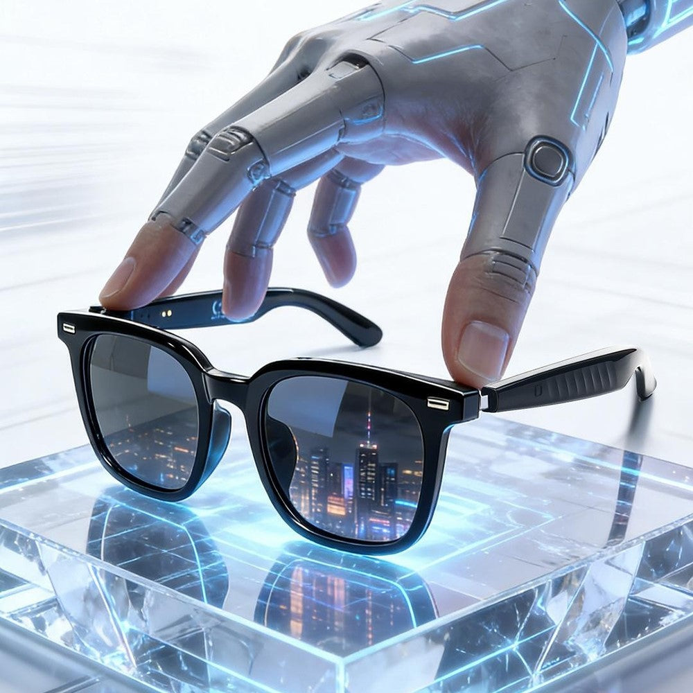 F70 AI Smart Bluetooth-compatible Glasses Cycling Driving Call Photochromic Lens Eyeglasses