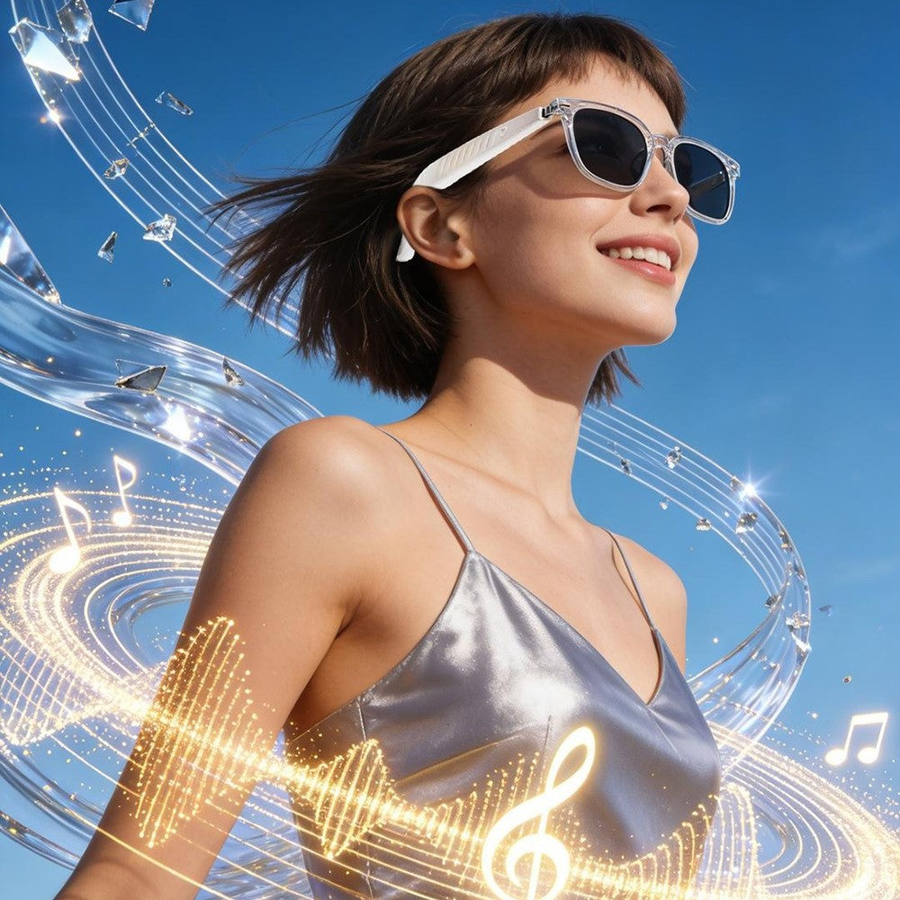 F70 AI Smart Bluetooth-compatible Glasses Cycling Driving Call Photochromic Lens Eyeglasses