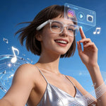 F70 AI Smart Bluetooth-compatible Glasses Cycling Driving Call Photochromic Lens Eyeglasses