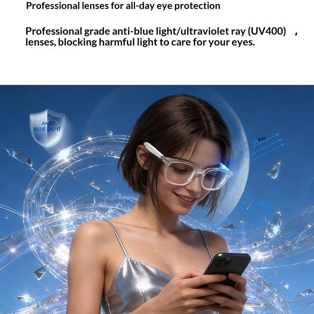 F70 AI Smart Bluetooth-compatible Glasses Cycling Driving Call Photochromic Lens Eyeglasses