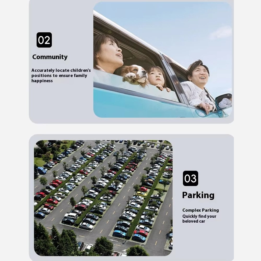 F15 Car Keychain Anti-Lost Tracker 2-in-1 Bluetooth-compatible Global Locator Compatible with Find My App for iOS