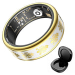 SY03 Smart Ring Health Monitoring Enamel Multi-function Fitness Tracker Finger Ring with Charging Case