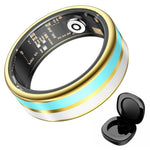 SY03 Smart Ring Health Monitoring Enamel Multi-function Fitness Tracker Finger Ring with Charging Case