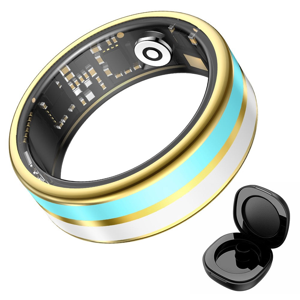 SY03 Smart Ring Health Monitoring Enamel Multi-function Fitness Tracker Finger Ring with Charging Case