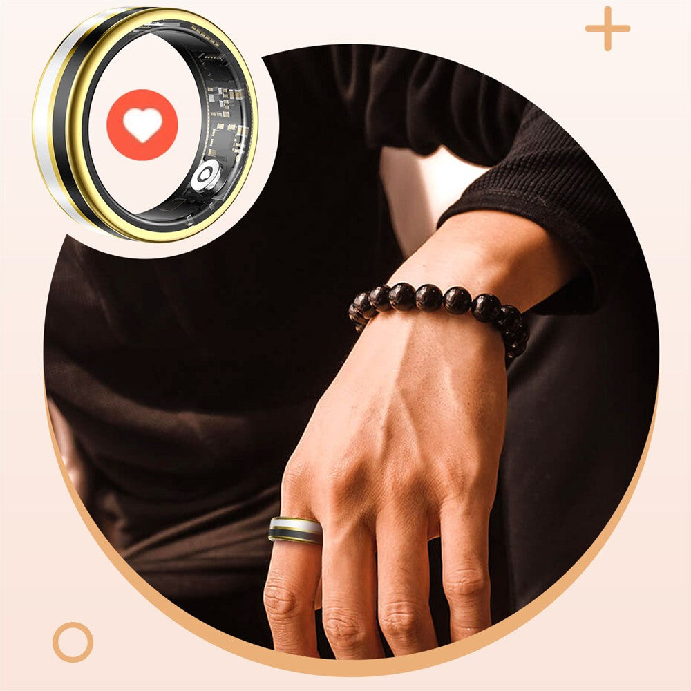 SY03 Smart Ring Health Monitor Enamel IP68 Waterproof Heart Rate Blood Oxygen Sleep Tracker with Charging Case