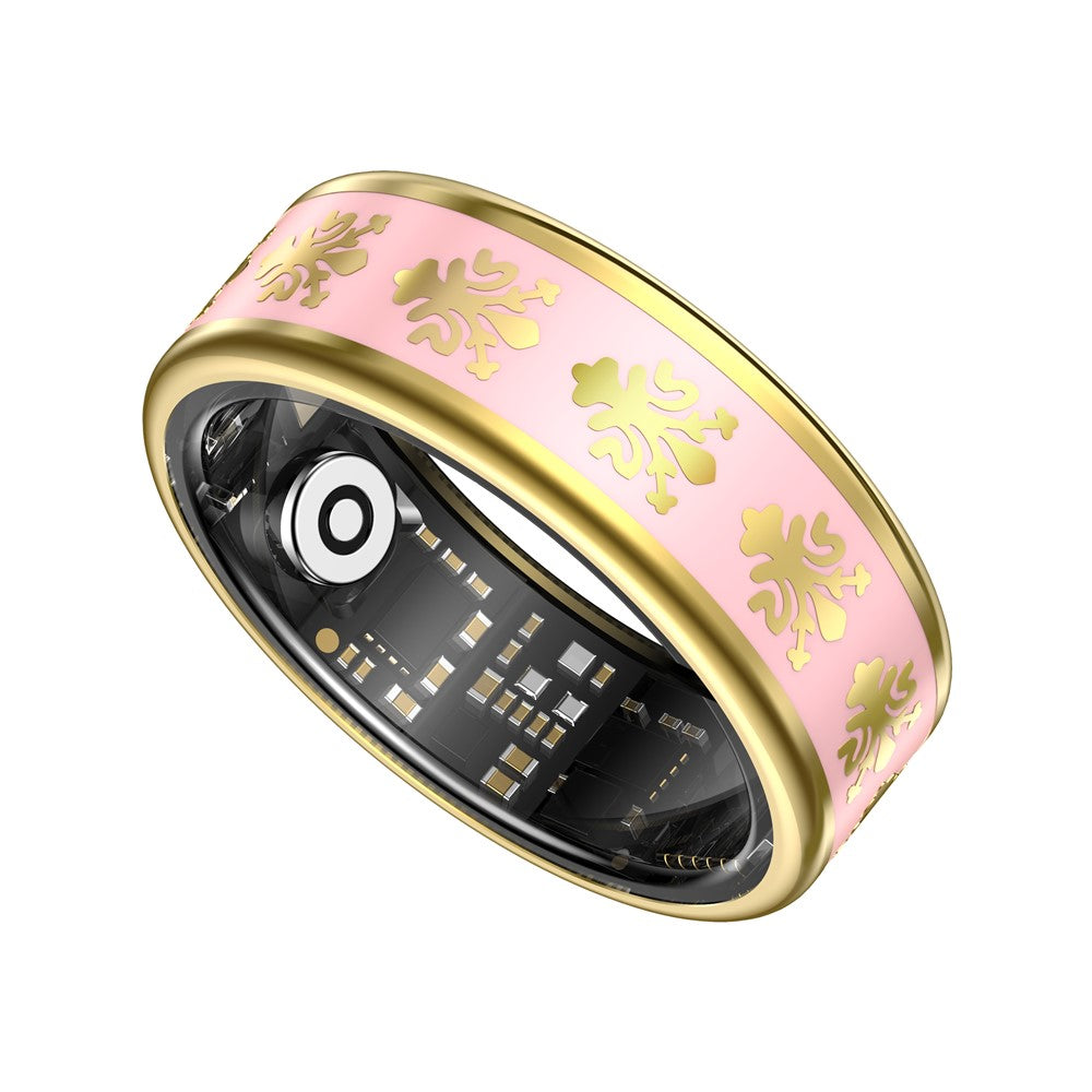 SY03 Smart Ring Health Monitor Enamel IP68 Waterproof Heart Rate Blood Oxygen Sleep Tracker with Charging Case