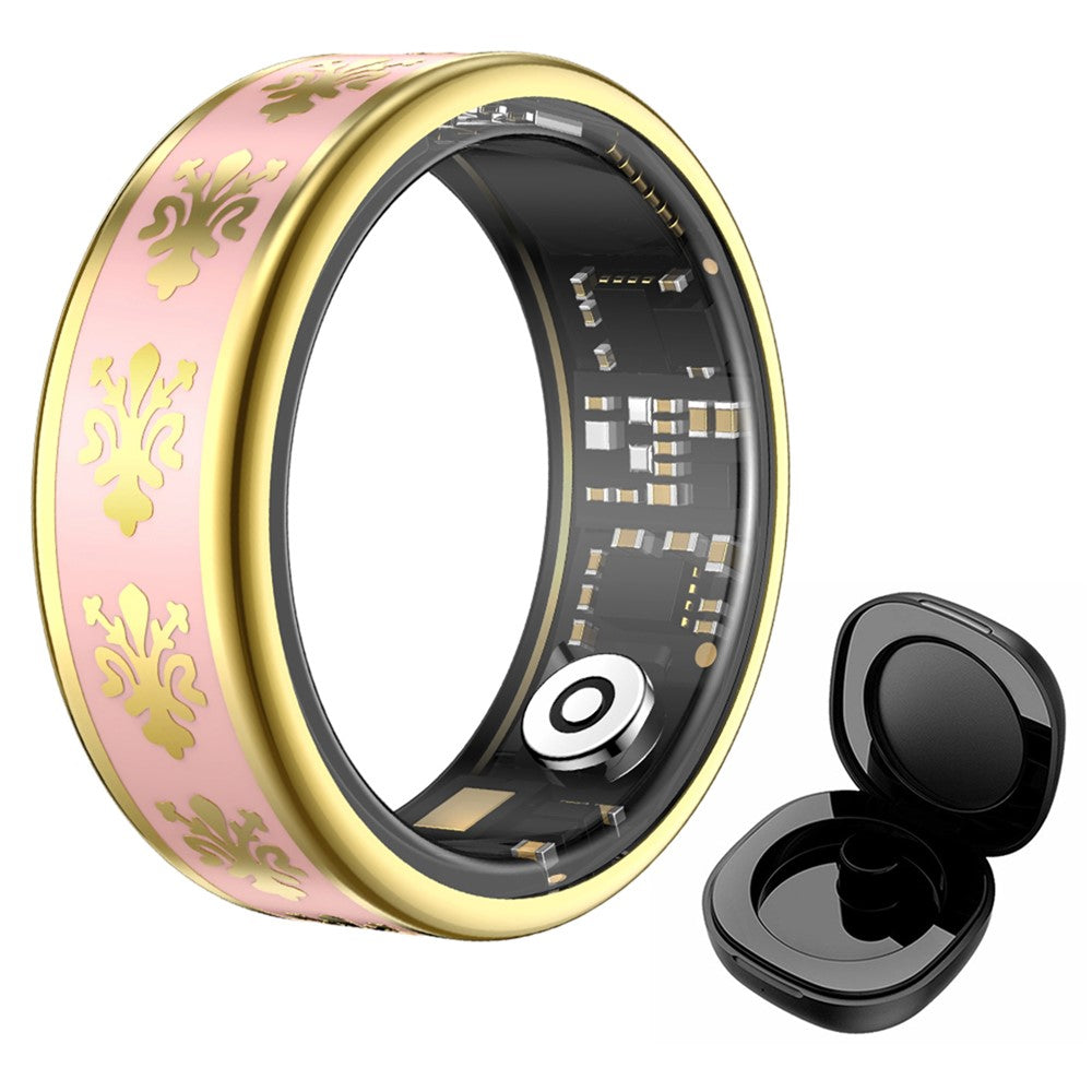 SY03 Smart Ring Health Monitor Enamel IP68 Waterproof Heart Rate Blood Oxygen Sleep Tracker with Charging Case