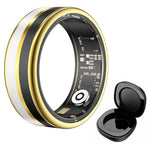 SY03 Smart Ring Health Monitor Enamel IP68 Waterproof Heart Rate Blood Oxygen Sleep Tracker with Charging Case