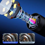 HD813 2m Hard Wire Industrial Borescope 1080P HD 4.3 Inch IPS Screen 8mm Camera Lens IP67 Waterproof Inspection Endoscope
