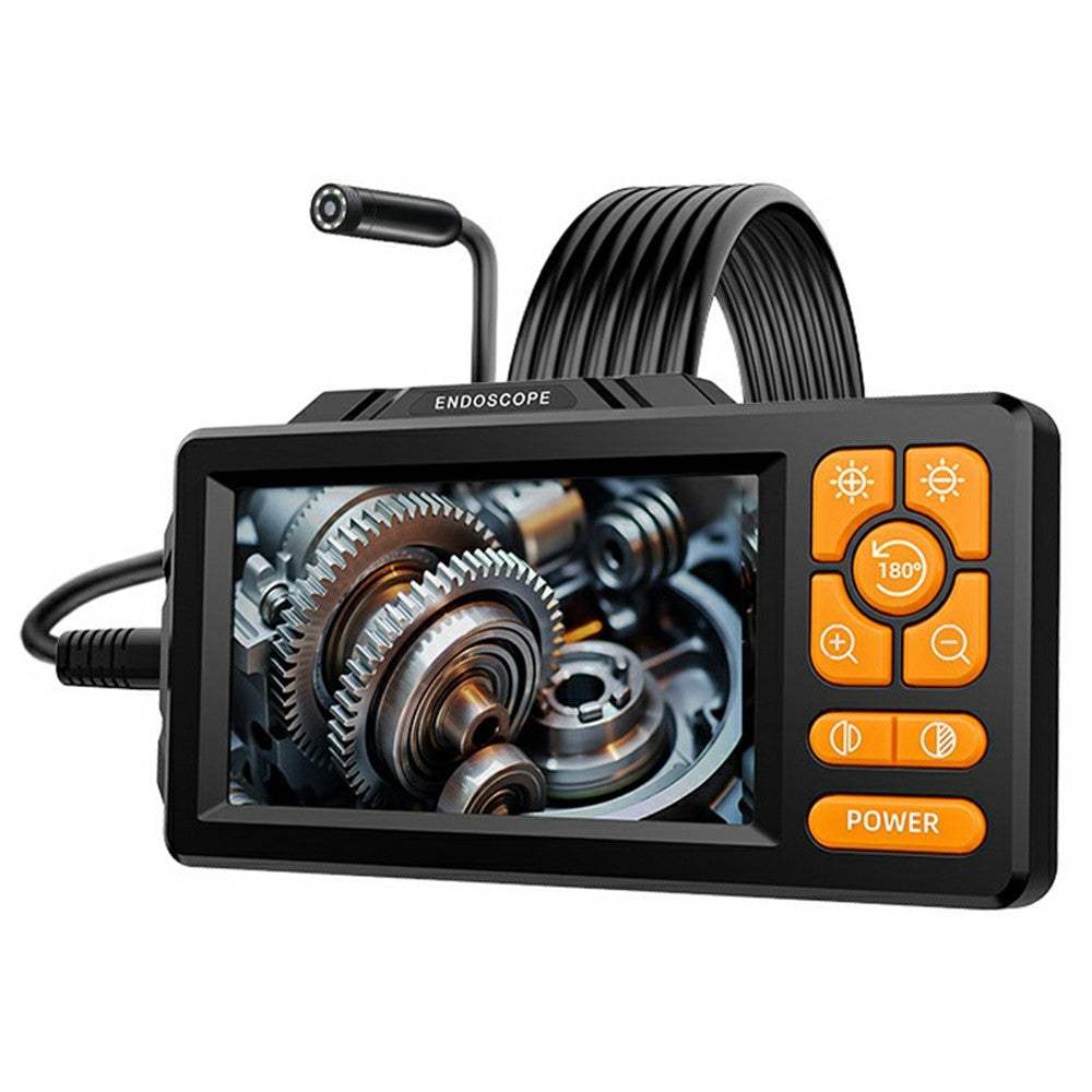 HD813 5m Hard Wire Industrial Borescope 1080P HD 4.3 Inch IPS Screen 8mm Camera Lens IP67 Waterproof Inspection Endoscope