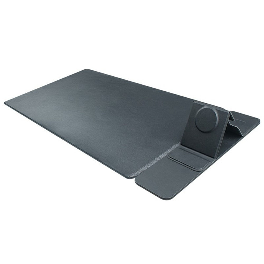 S111 3-in-1 Magnetic Wireless Charger Office Desktop Pad 15W Fast Charging Mouse Pad for Phone Watch Earbuds