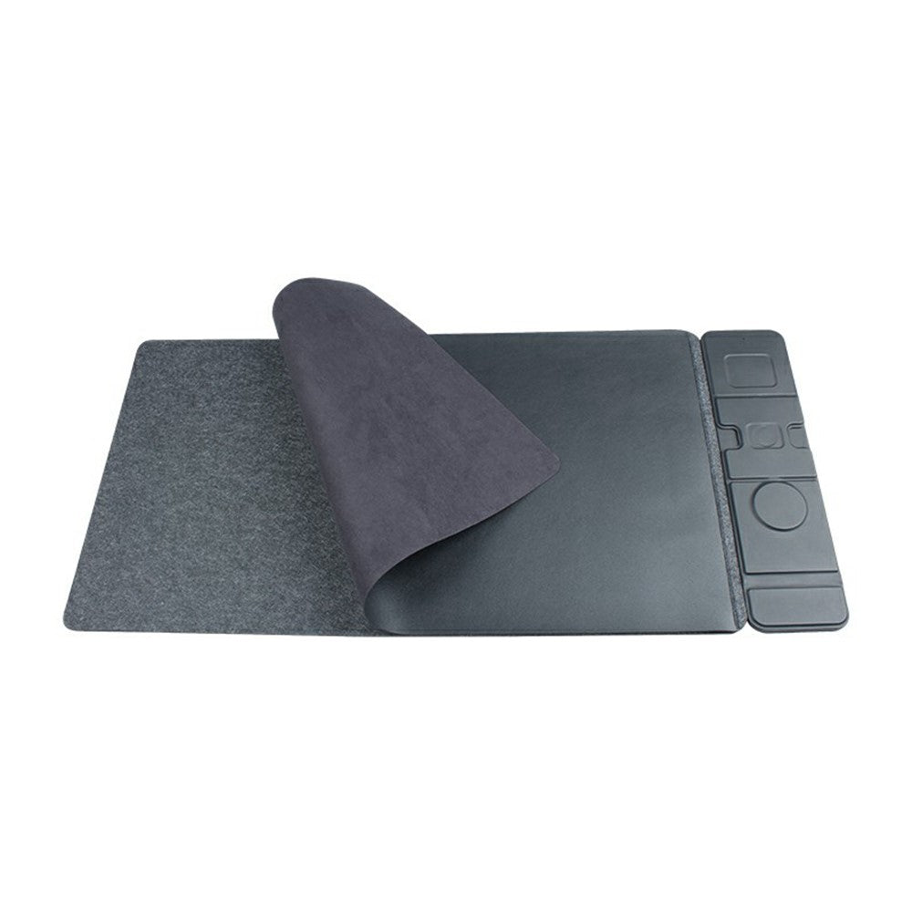 S111 3-in-1 Magnetic Wireless Charger Office Desktop Pad 15W Fast Charging Mouse Pad for Phone Watch Earbuds