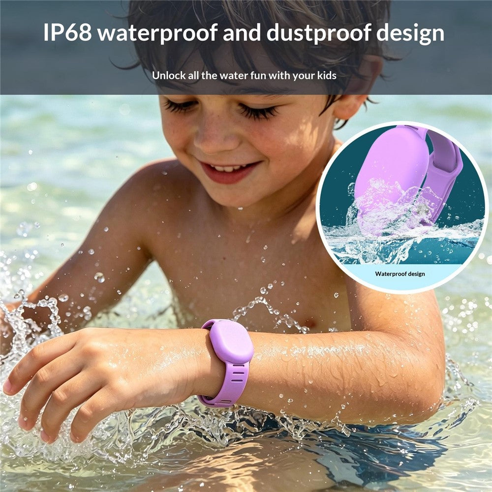For Xiaomi Tag Silicone Watch Strap Kids Waterproof Adjustable Protective Case Band
