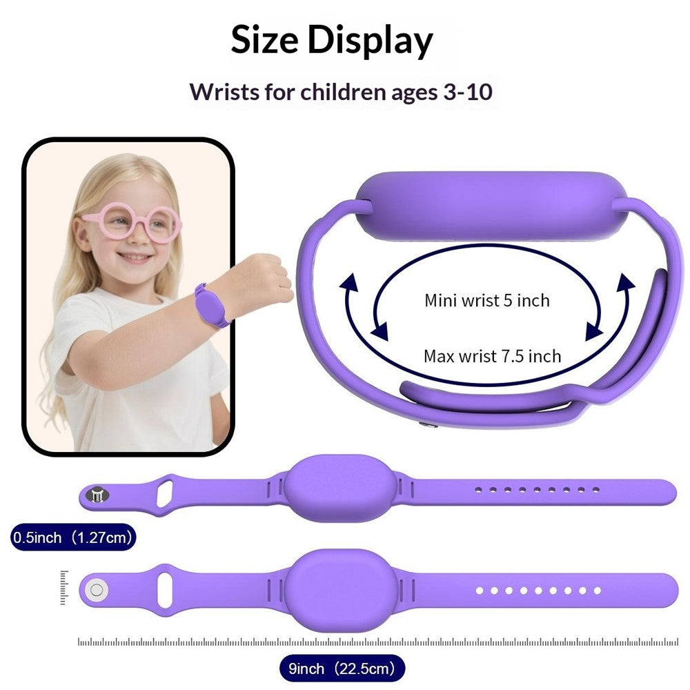 For Xiaomi Tag Silicone Watch Strap Kids Waterproof Adjustable Protective Case Band