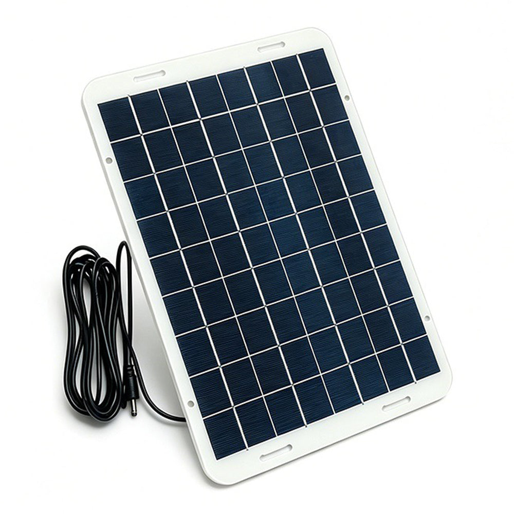 12W 18V Outdoor Solar Panel Portable Charger with DC5521 Connector and 3m Cable for 12V-18V Battery