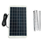 12W 18V Outdoor Solar Panel Portable Charger with DC5521 Connector and 3m Cable for 12V-18V Battery